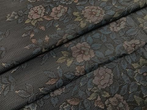 平和屋着物●本場大島紬　草花文　やまと誂製　正絹　逸品　AABM2538ph