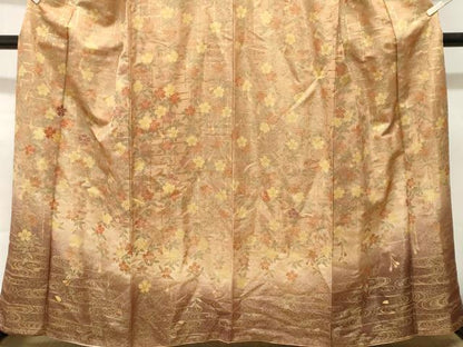 平和屋着物■訪問着　刺繍　流水枝垂れ桜文　暈し染め　金彩　やまと誂製　正絹　逸品　CABM1201ev