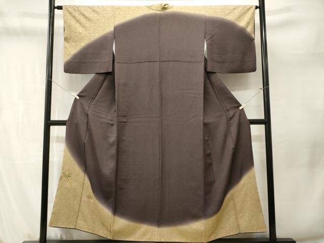 平和屋着物■訪問着　亀甲花丸文　暈し染め　金糸　正絹　逸品　CABM1241ev