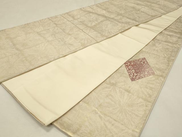 平和屋着物◎中国三大刺繍　相良刺繍　総刺繍　太鼓柄袋帯　花菱文　金糸　正絹　逸品　DABJ5703qp