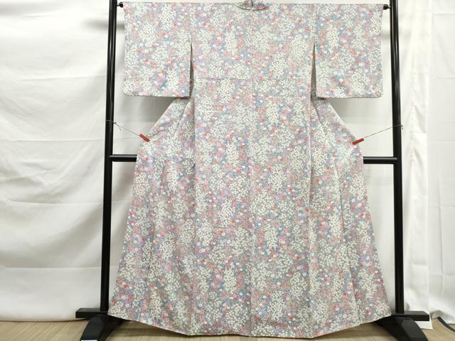 平和屋着物■上質な小紋　草花尽くし　正絹　逸品　DABK3143qa