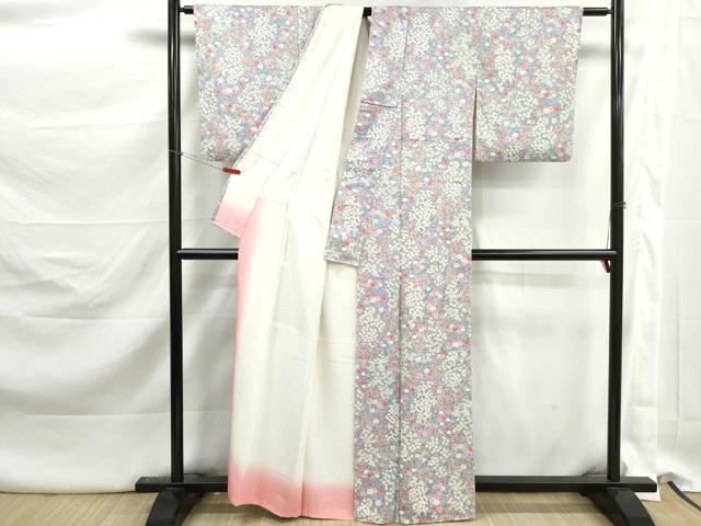 平和屋着物■上質な小紋　草花尽くし　正絹　逸品　DABK3143qa