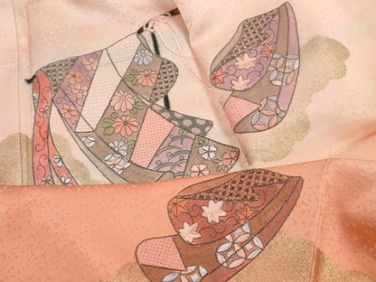 平和屋着物■中国三大刺繍　スワトウ刺繍　汕頭刺繍　総刺繍　訪問着　誰が袖花文　暈し染め　金彩　正絹　逸品　DABK3194qa