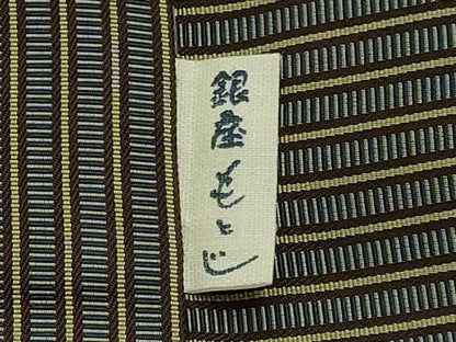 平和屋本店●極上　銀座もとじ　男性　馬乗り袴　縞　たとう紙付き　逸品　DZAC0177kh6