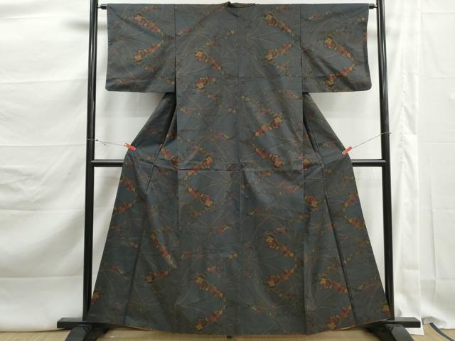 平和屋着物■本場大島紬　7マルキ　枝花文　正絹　逸品　DABK3246qa