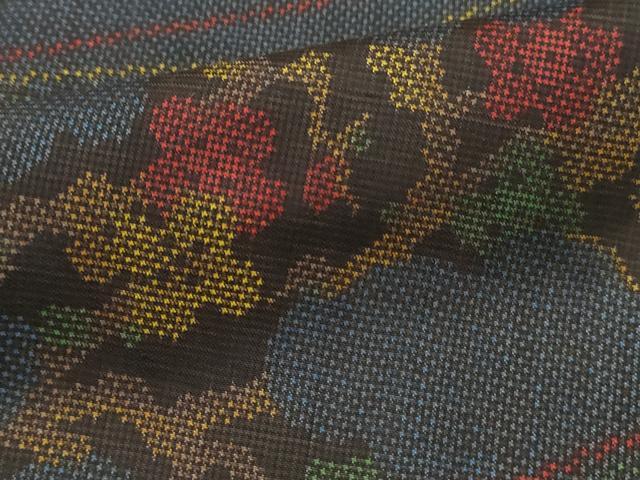 平和屋着物■本場大島紬　7マルキ　枝花文　正絹　逸品　DABK3246qa