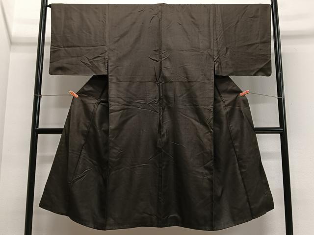 平和屋着物■男性　お召　干割れ文　正絹　逸品　CABL4368ua