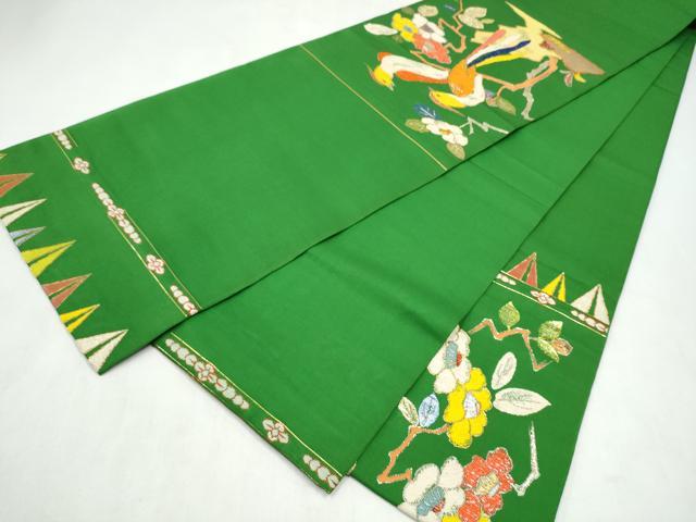平和屋着物●龍村平蔵製　六通柄　本袋帯　寿代島　金糸　正絹　逸品　CABM6088hy