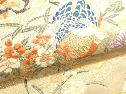 平和屋本店▼六通柄袋帯　唐織　九百錦　慶祥秀宝文　純金箔　正絹　逸品　DABJ6294sf