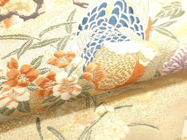 平和屋本店▼六通柄袋帯　唐織　九百錦　慶祥秀宝文　純金箔　正絹　逸品　DABJ6294sf