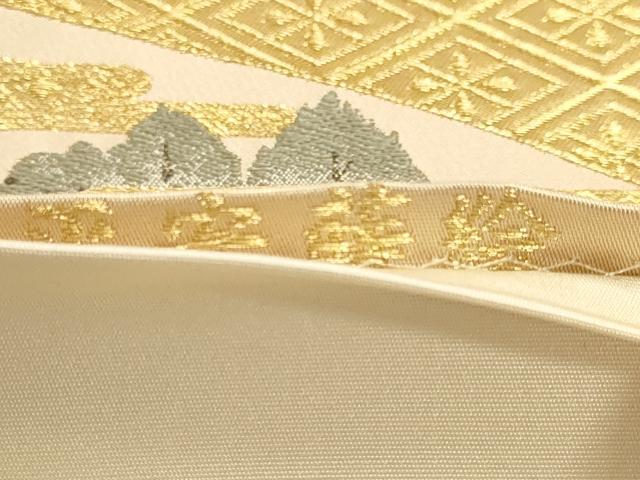 平和屋本店▼六通柄袋帯　平安蒔絵　本金箔　正絹　逸品　DABJ6268sf