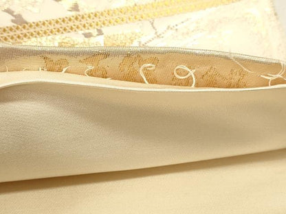 平和屋本店▼六通柄袋帯　唐織　九百錦　慶祥秀宝文　純金箔　正絹　逸品　DABJ6294sf