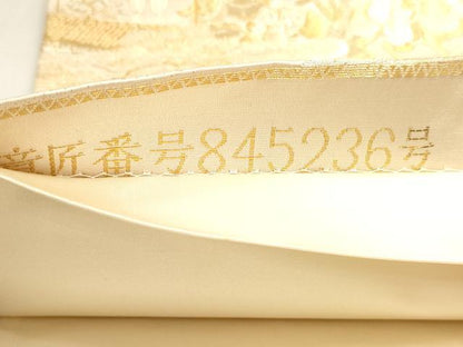 平和屋本店▼全通全景柄袋帯　人物風景文　本金箔　正絹　逸品　DABJ6289sf