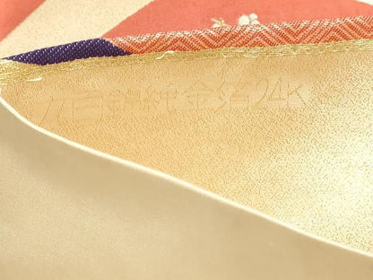 平和屋本店▼六通柄袋帯　唐織　九百錦　飛鶴文　松竹梅　純金箔24Ｋ　正絹　逸品　DABJ6301sf