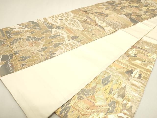 平和屋本店▼六通柄袋帯　愛宕山図　純金二重箔　正絹　逸品　DABJ6312sf