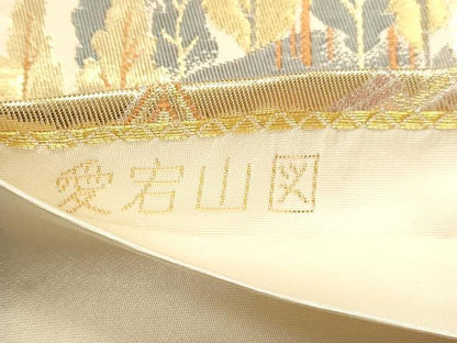 平和屋本店▼六通柄袋帯　愛宕山図　純金二重箔　正絹　逸品　DABJ6312sf