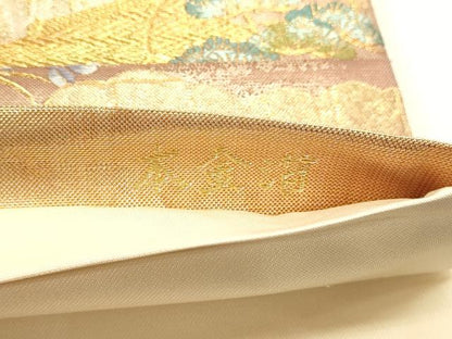 平和屋本店▼六通柄袋帯　京百景　清水寺　本金箔　正絹　逸品　DABJ6318sf
