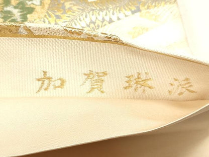 平和屋本店▼六通柄袋帯　加賀琳派　紹巴　本金箔　正絹　逸品　DABJ6316sf