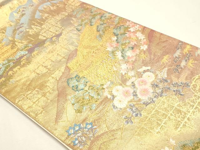 平和屋本店▼六通柄袋帯　京百景　清水寺　本金箔　正絹　逸品　DABJ6318sf