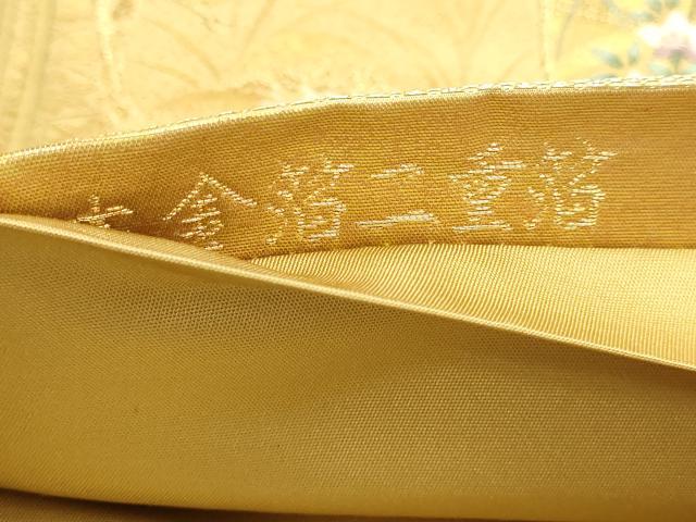 平和屋本店▼六通柄袋帯　唐織　招宴琳派文様　本金箔二重箔　正絹　逸品　DABJ6310sf