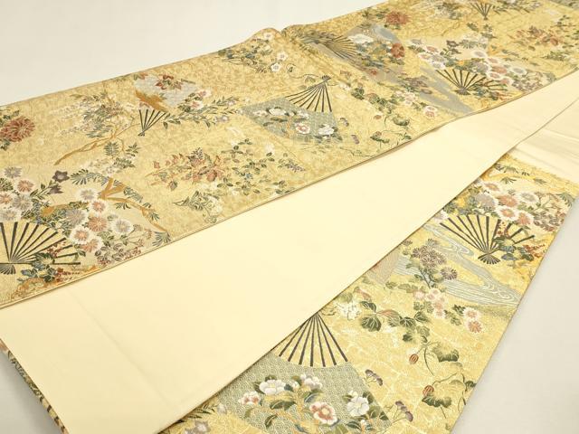 平和屋本店▼六通柄袋帯　唐織　琳派絢爛豊麗紋　本金箔　正絹　逸品　DABJ6347sf