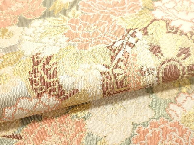 平和屋本店▼六通柄袋帯　花車春秋文　本金箔　正絹　逸品　DABJ6368sf