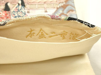 平和屋本店▼六通柄袋帯　九百錦　花鳥華飛鶴　本金二重箔　正絹　逸品　DABJ6384sf