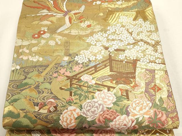 平和屋本店▼両方向両面　全通柄袋帯　唐織　千年の息吹　本金箔　正絹　逸品　DABJ6414sf