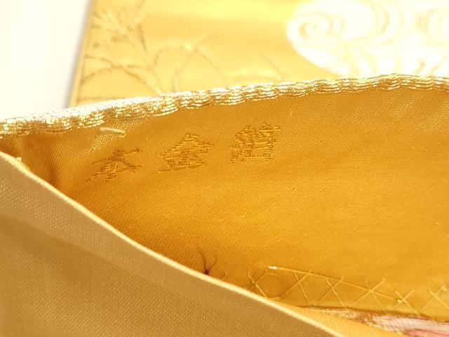 平和屋本店▼六通柄袋帯　唐織　洛中花霞文　本金箔　正絹　逸品　DABJ6394sf