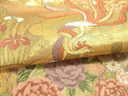 平和屋本店▼両方向両面　全通柄袋帯　唐織　千年の息吹　本金箔　正絹　逸品　DABJ6414sf