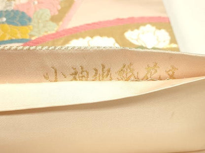 平和屋本店▼六通柄袋帯　唐織　小袖地紙花文　本金箔　正絹　逸品　DABJ6386sf