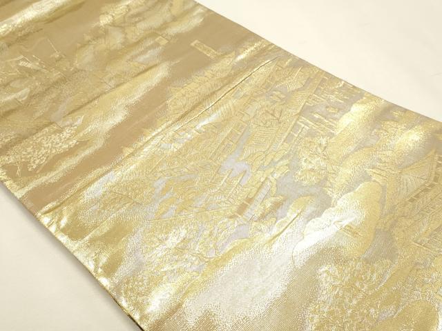 平和屋本店▼両方向両面　全通柄袋帯　唐織　千年の息吹　本金箔　正絹　逸品　DABJ6414sf