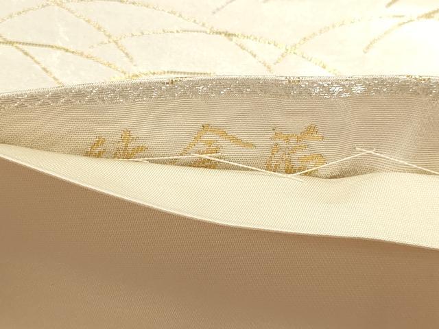 平和屋本店▼六通柄袋帯　唐織　草花文　手織二重箔　純金箔　正絹　逸品　DABJ6437sf