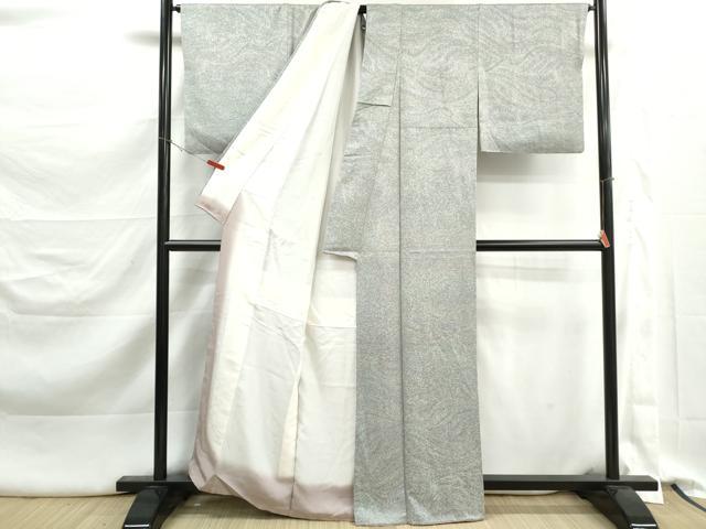 平和屋着物■上質な小紋　霞流水文　暈し染め　正絹　逸品　DABK3310qa