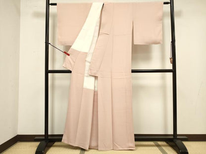 平和屋着物■上質な色無地　薄桜色　正絹　逸品　DABJ9298ya