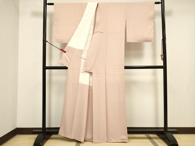 平和屋着物■上質な色無地　薄桜色　正絹　逸品　DABJ9298ya