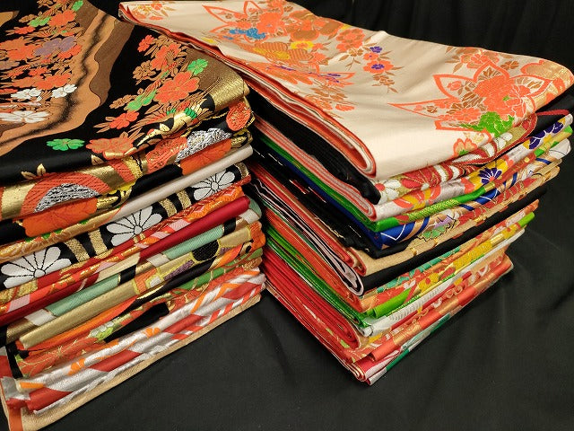 平和屋本店■子供帯 まとめて 35点 鳳凰 向かい鶴 蝶 更紗 花柄 七宝 金糸 など 着用可能多数 未使用品あり se0014