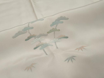 平和屋着物●長襦袢　袷　風景草花文　さが美扱い　正絹　逸品　DABK0118ud