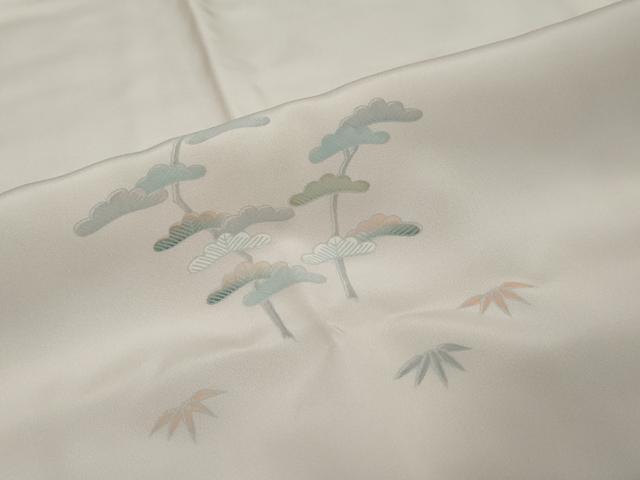 平和屋着物●長襦袢　袷　風景草花文　さが美扱い　正絹　逸品　DABK0118ud