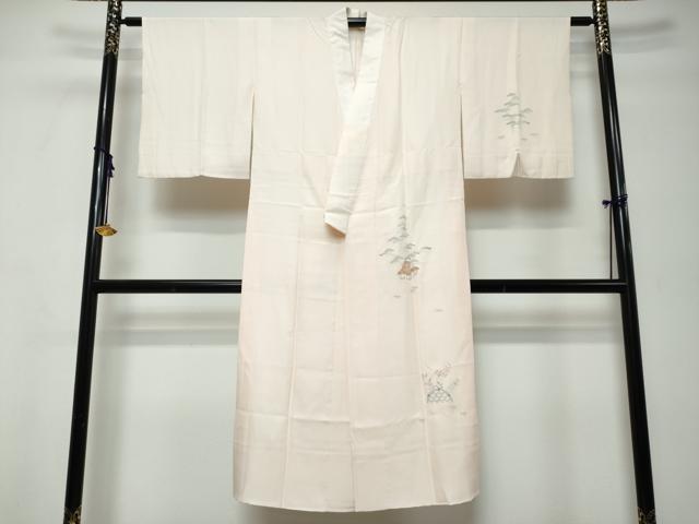 平和屋着物●長襦袢　袷　風景草花文　さが美扱い　正絹　逸品　DABK0118ud