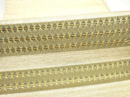 平和屋着物●太鼓柄袋帯　もじり織　横段文　金糸　正絹　逸品　CABM6241hy
