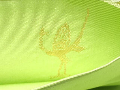 平和屋着物●西陣　白綾苑大庭　六通柄袋帯　菱文　金糸　正絹　逸品　CABM6231hy