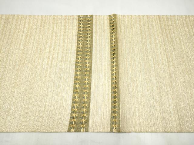平和屋着物●太鼓柄袋帯　もじり織　横段文　金糸　正絹　逸品　CABM6241hy