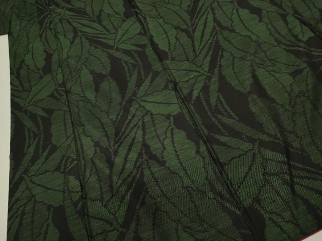 平和屋着物■本場大島紬　葉尽くし　正絹　逸品　DABJ9341ya