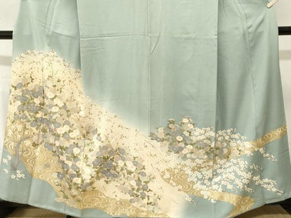 平和屋着物■豪華色留袖　流水え菊梅文　正絹　逸品　CABM1490ev