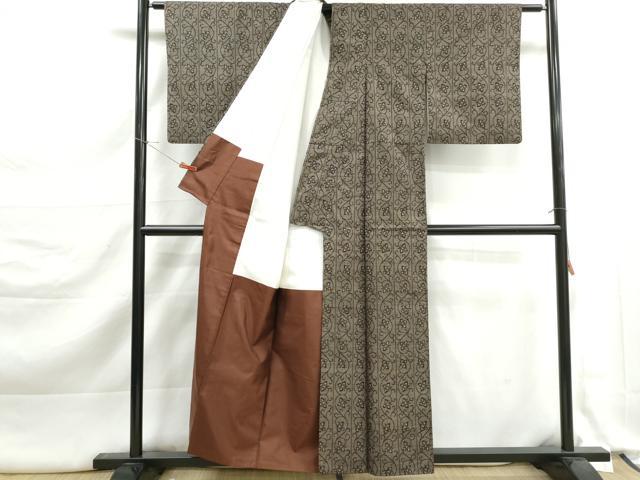 平和屋着物■本場大島紬　7マルキ　更紗花間道　正絹　逸品　DABK3334qa