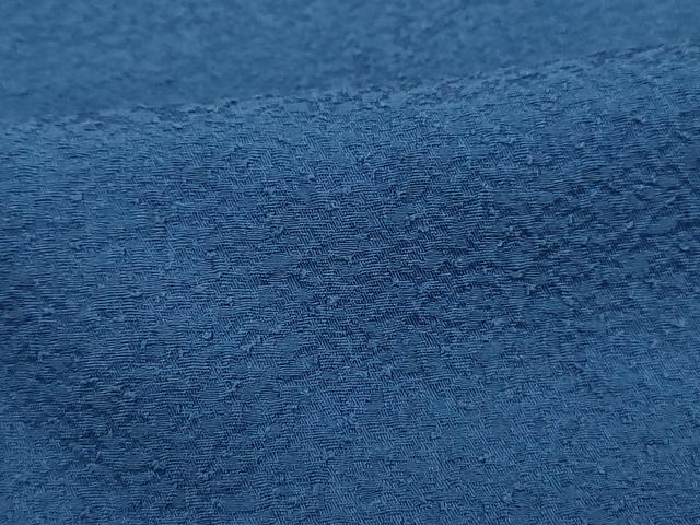 平和屋着物■上質な色無地　青藍色　正絹　逸品　DABK3331qa
