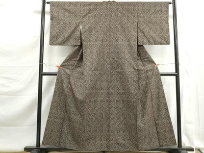 平和屋着物■本場大島紬　7マルキ　更紗花間道　正絹　逸品　DABK3334qa
