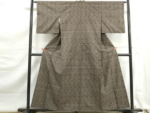 平和屋着物■本場大島紬　7マルキ　更紗花間道　正絹　逸品　DABK3334qa