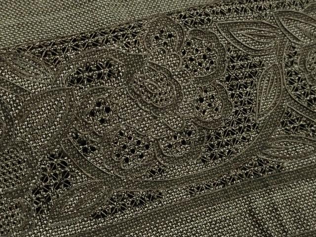 平和屋本店●極上　都喜ヱ門 本場大島紬 訪問着 スワトウ刺繍 相良刺繍 総刺繍  正倉院花文 金糸 藤絹織物謹製 逸品　未使用　DZAB1343kh6